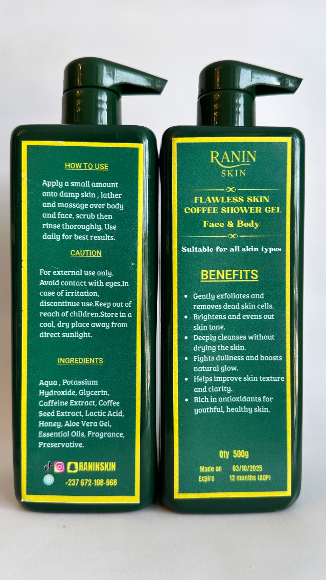 EXFOLIATING COFFEE SHOWER GEL